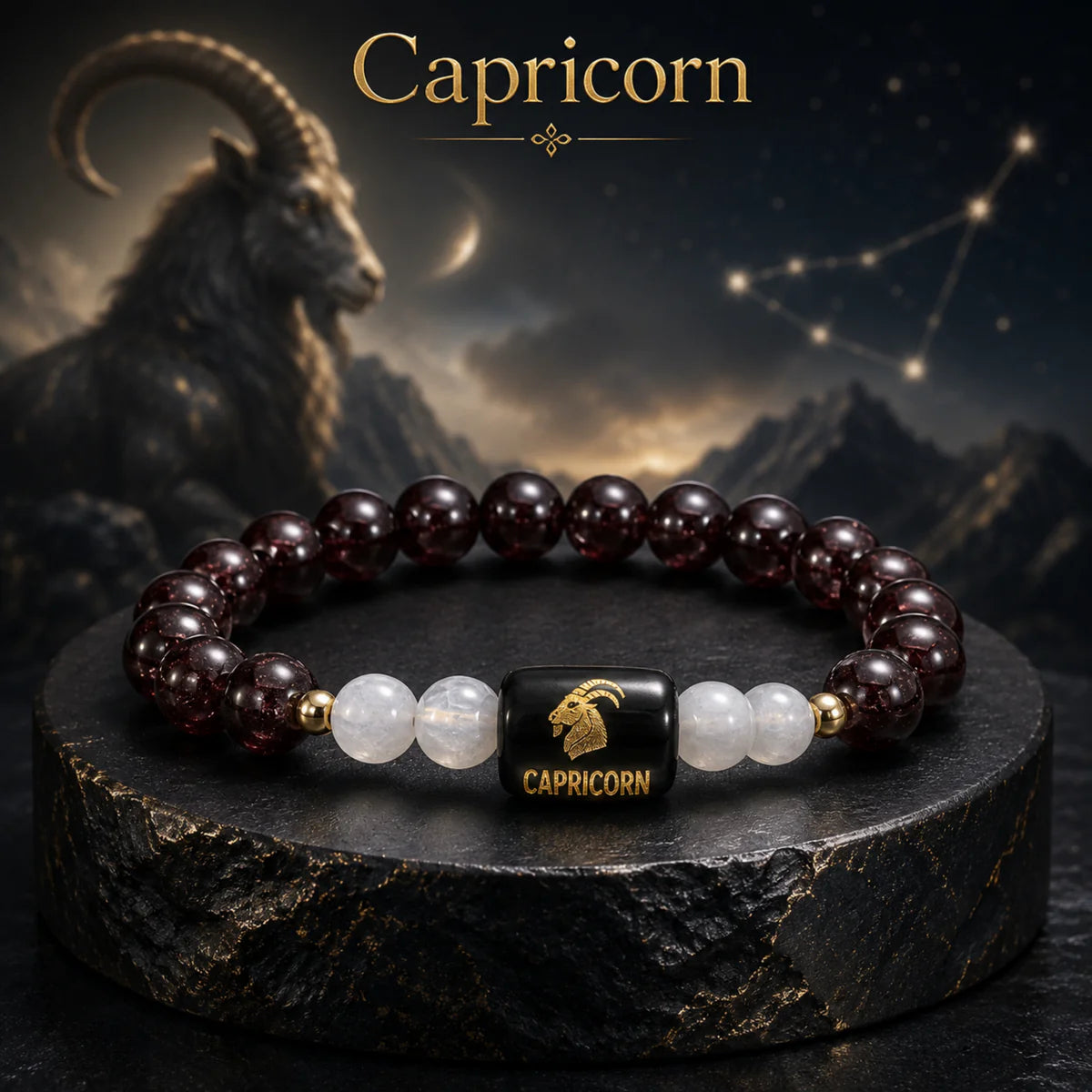 Capricorn (मकर राशि) |  Zodiac Garnet | Milky Quartz Bracelet 🔥