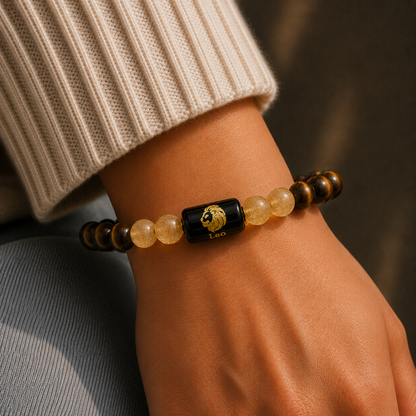 Leo (सिंह राशि) | Zodiac Tiger Eye | Citrine Bracelet