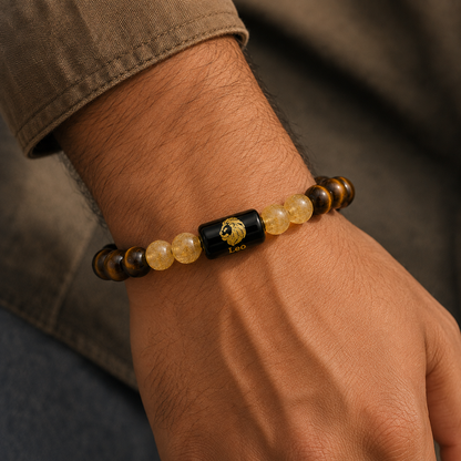 Leo (सिंह राशि) | Zodiac Tiger Eye | Citrine Bracelet