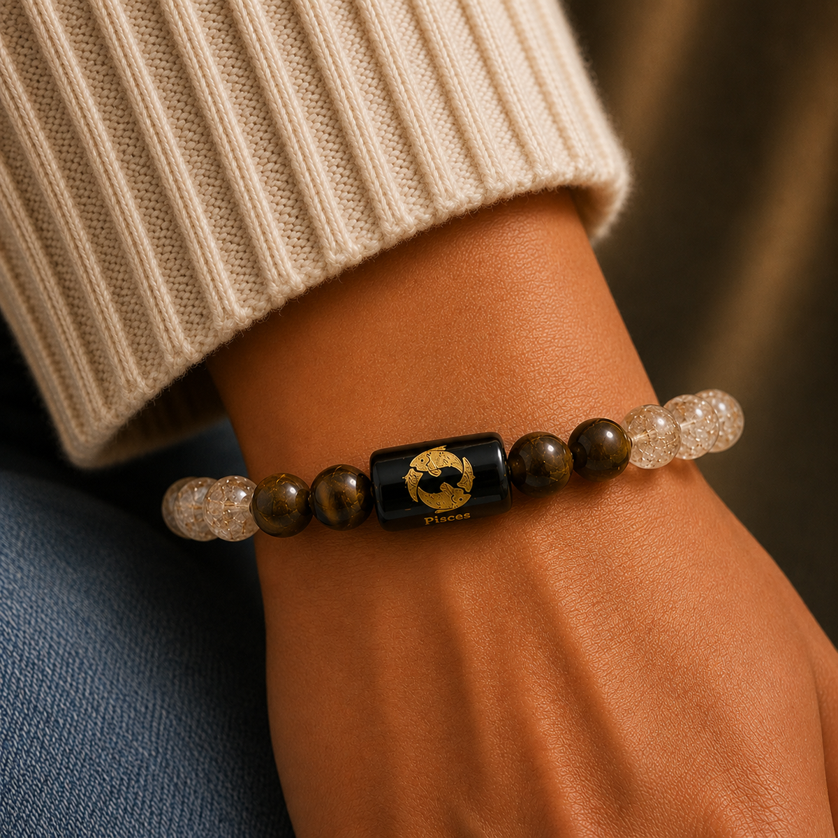 Pisces (मीन राशि) | Zodiac Tiger Eye | Citrine Bracelet