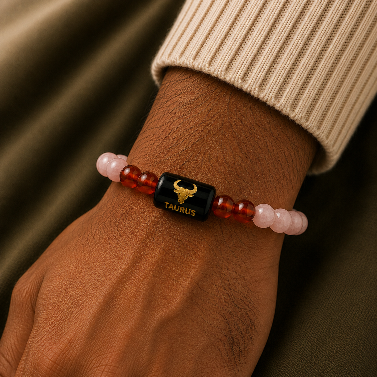 Taurus (वृषभ राशि) | Zodiac Sunstone | Carnelian Bracelet