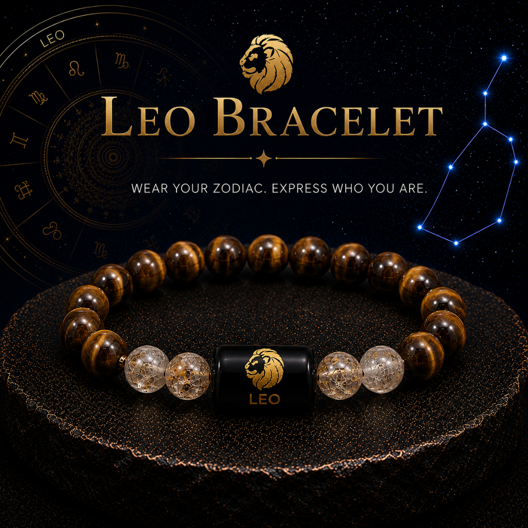 Leo (सिंह राशि) | Zodiac Tiger Eye | Citrine Bracelet